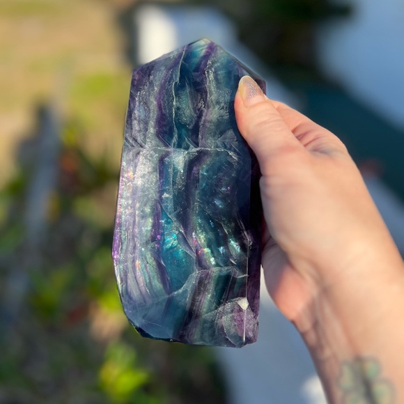 ❌SOLD❌ 6.77in Fluorite Tower Obelisk Point - Picture 7 of 7